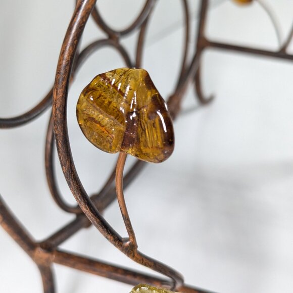 Vintage wrought Iron wine bottle storage rack, portable guest towel shelf - Picture 6 of 7